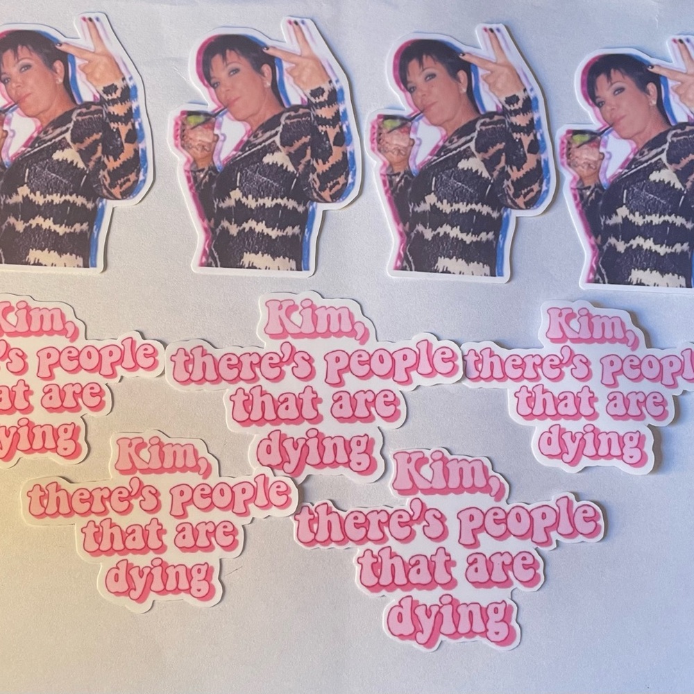 Kris and Kim Kardashian Reality TV Series Waterproof Vinyl Stickers